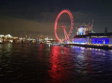 The London Eye View The London Eye Ferris wheel.