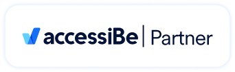 accessiBe Partner certification badge, indicating partnership with accessiBe for web accessibility compliance.